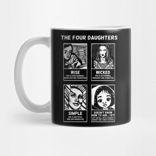 The Four Daughters - A Feminist Interpretation of the Four Sons in the Passover Hagaddah Mug